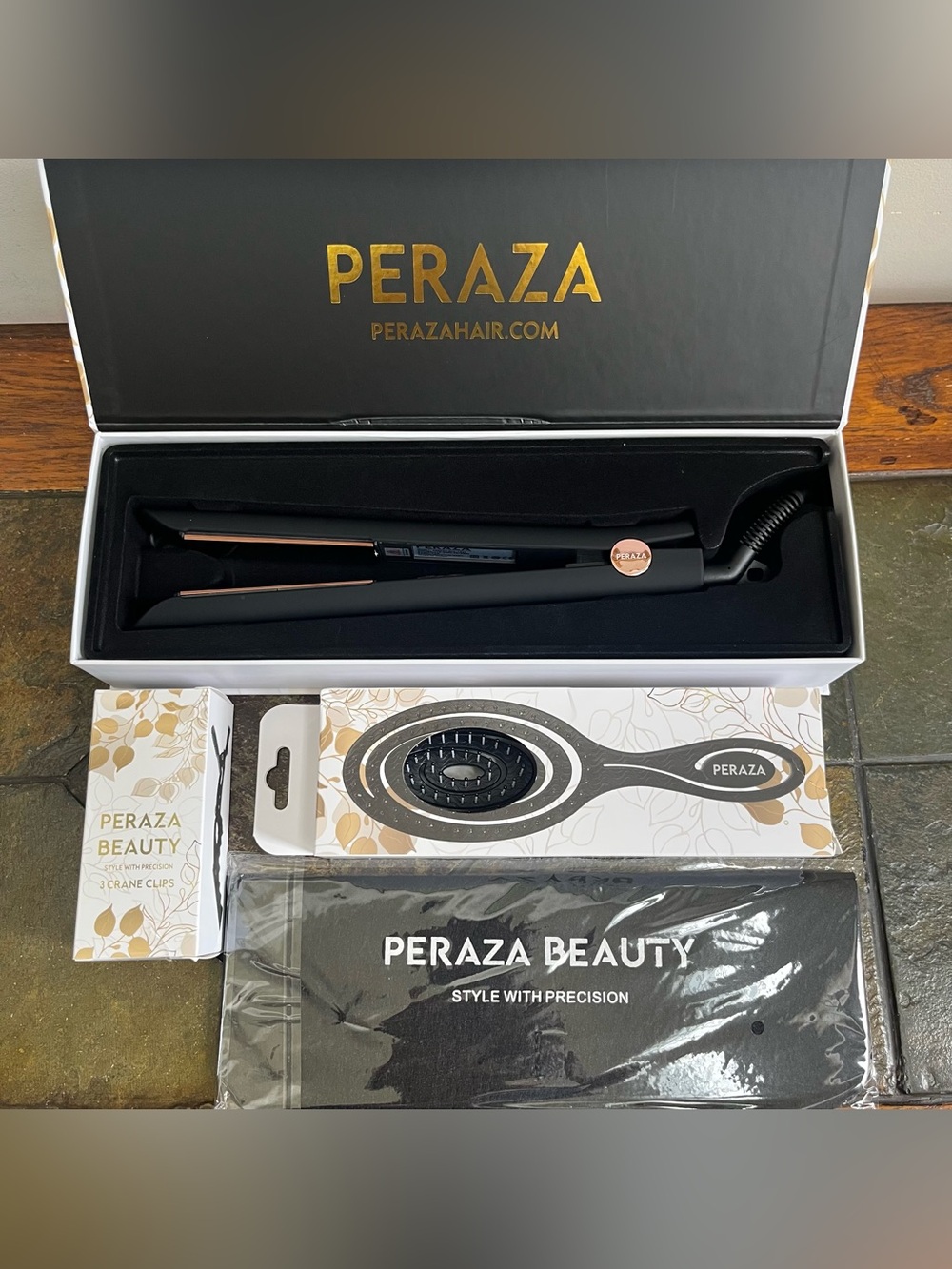 Peraza Professional Flat Iron Titanium Plates IR Hair Straightener MSRP $475 NIB